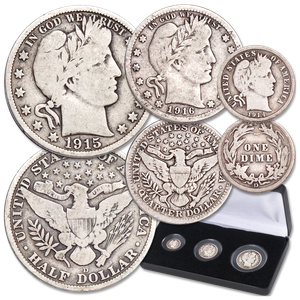 1914-1916 Last Year Denver Mint Barber Type Set Main Image