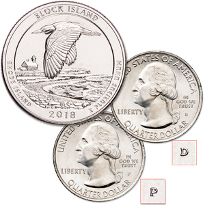 2018 P&D Block Island National Wildlife Refuge Quarter Set Main Image