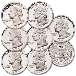1992-1998 Last Clad Washington Quarter Proofs Main Image