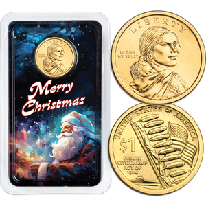 2024 Native American Dollar in Merry Christmas Showpak Main Image
