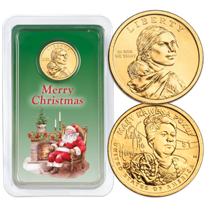2025 Native American Dollar in Merry Christmas Showpak Main Image