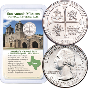 2019 San Antonio Missions National Historical Park Quarter in Showpak Main Image