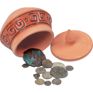 Clay Pot with Ancient Coins Main Image
