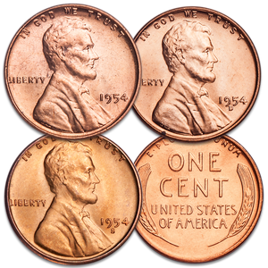 1954 PDS Lincoln Cent Set Main Image