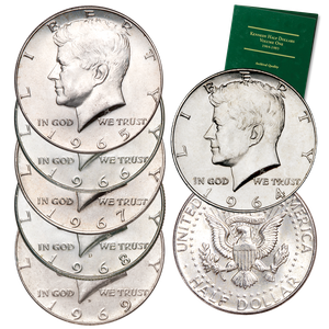 1964-1969 Kennedy Half Dollar Set with Folder Main Image