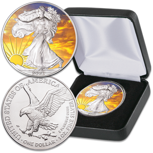 2023 Colorized & Gold-Plated Dawn's Early Light American Silver Eagle Main Image