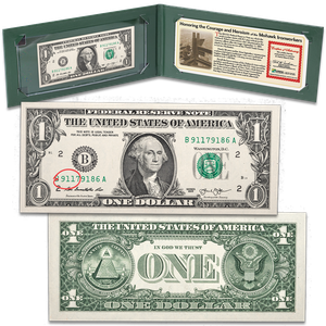 2013 $1 Federal Reserve Note with 911 Serial Number in Wallet Main Image