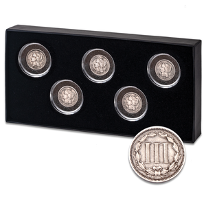 1865-1869 Nickel 3 Cent Piece Set Main Image