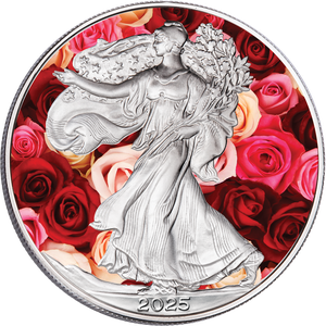 2025 Colorized Love Silver American Eagle Main Image