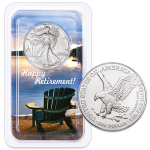 2023 American Silver Eagle in Happy Retirement Showpak Main Image
