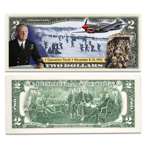 Colorized Allied Victories of WWII $2 Federal Reserve Note - Operation Torch Main Image