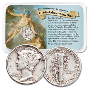 1945 Mercury Dime in Showpak Main Image