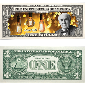 Colorized U.S. Innovation $1 Federal Reserve Note - New Jersey Main Image