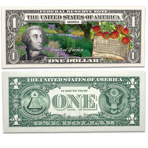 Colorized U.S. Innovation $1 Federal Reserve Note - Georgia Main Image