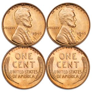 1945 & 1945-D Lincoln Shell Casing Cents Main Image
