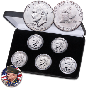 1971-1976 Complete "S" Mint Clad Eisenhower Dollar Set Main Image