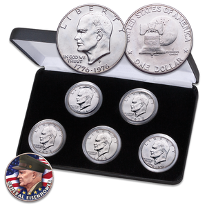 1971-1976 Complete "S" Mint Clad Eisenhower Dollar Set Main Image
