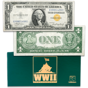 WWII Emergency Yellow Seal $1 Silver Certificate in FREE holder Main Image