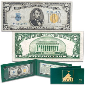 Series 1934A WWII $5 Silver Certificate in Holder Main Image