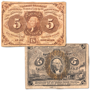 1862-1867 5¢ Fractional Set Main Image