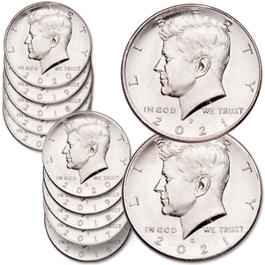 2016-2021 P&D Kennedy Half Dollar Set with Folder Main Image