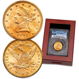 1866-1907 Gold $10 Liberty Head with Case Main Image