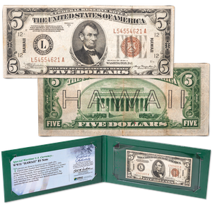 1934A $5 Hawaii Emergency Note in Holder Main Image