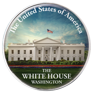 The White House Colorized American Eagle Silver Dollar Main Image