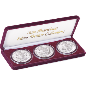 1880-1882 San Francisco Morgan Silver Dollar Set (3 coins), Uncirculated Main Image