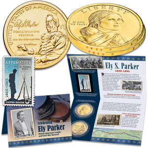 2022 Native American Dollar Coin & Stamp Set Main Image