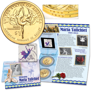 2023 Native American Dollar Coin & Stamp Set Main Image