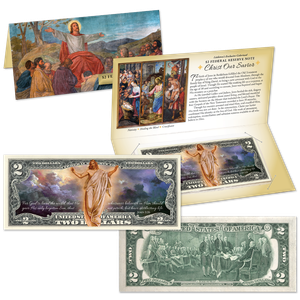 Colorized $2 Federal Reserve Note - Christ Main Image