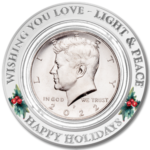 2022 Kennedy Half Dollar in Happy Holidays Coin Ring Main Image