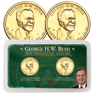 2020 P&D George H.W. Bush Presidential Dollar Showpak Main Image