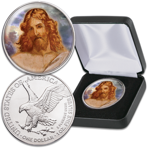 2021 Colorized Jesus Christ Silver American Eagle Main Image