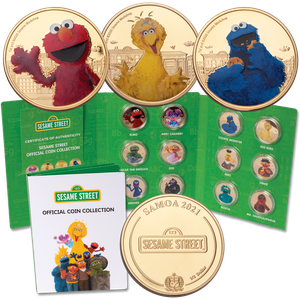 2021 Samoa Half Dollar Sesame Street Collection and Folder Main Image