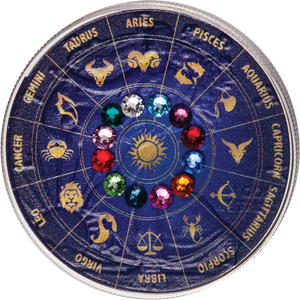2021 Colorized Zodiac with Birthstones American Silver Eagle
