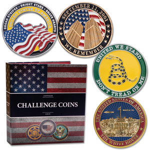 Patriotic Challenge Coin Set with Album Main Image