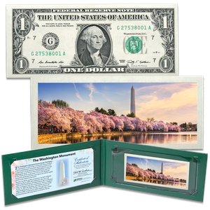 Colorized $1 Federal Reserve Note - Washington Monument Main Image