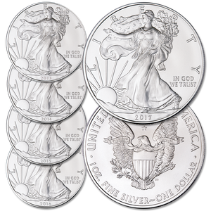 2013-2017 American Silver Eagle Dollar Set Main Image