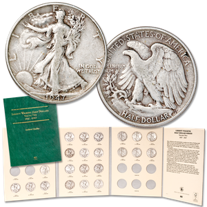 1940-1947 Complete Liberty Walking Half Dollar Set with Folder Main Image