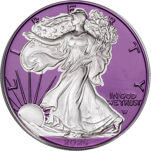 2024 Purple Titanium & Platinum $1 Silver American Eagle Main Image