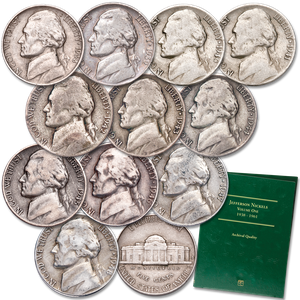 1938-1948 Complete Jefferson Nickel Year Set with Folder Main Image