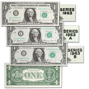 1963 Complete $1 Federal Reserve Note Signature Set Main Image