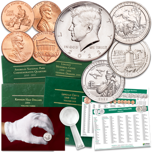 Deluxe Coin Collecting Starter Kit with Folders Main Image