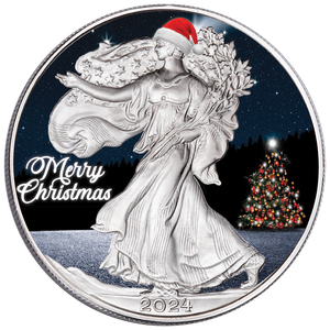 2024 Merry Christmas American Silver Eagle Main Image