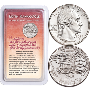 2023 Edith Kanaka'ole U.S. Women Quarter in Showpak Main Image