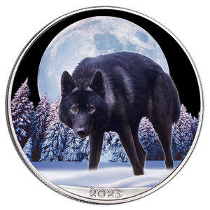 2023 Colorized Nocturnal Black Wolf American Silver Eagle Main Image