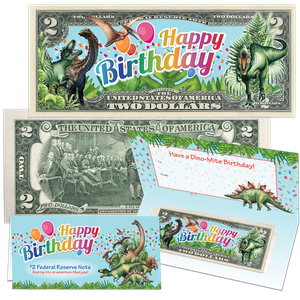 Colorized Happy Birthday $2 Note - Youth Main Image