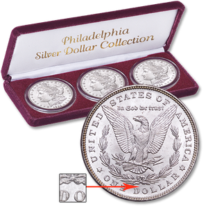 1885-1887 "P" Mint Morgan Silver Dollar Set Main Image